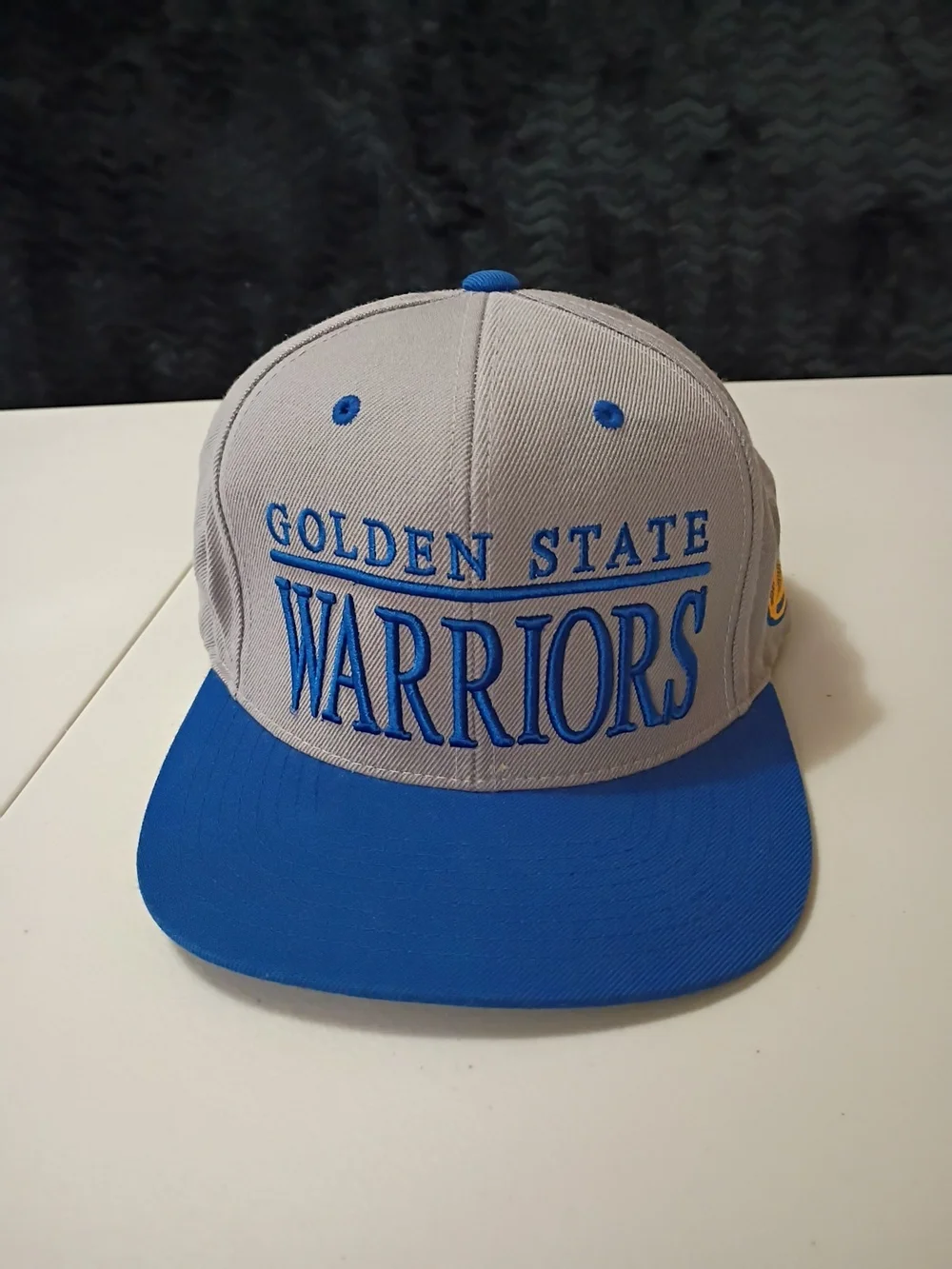 Golden State Warriors Grey and Blue Embroidered Snapback